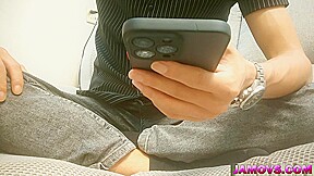 asian girl cought on voyeur camera