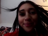 Beautiful teen brunette Jessica Sinn masturbates