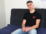 Twink gay solo masturbates