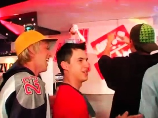 Getting their face holes properly drilled by hard gay jocks