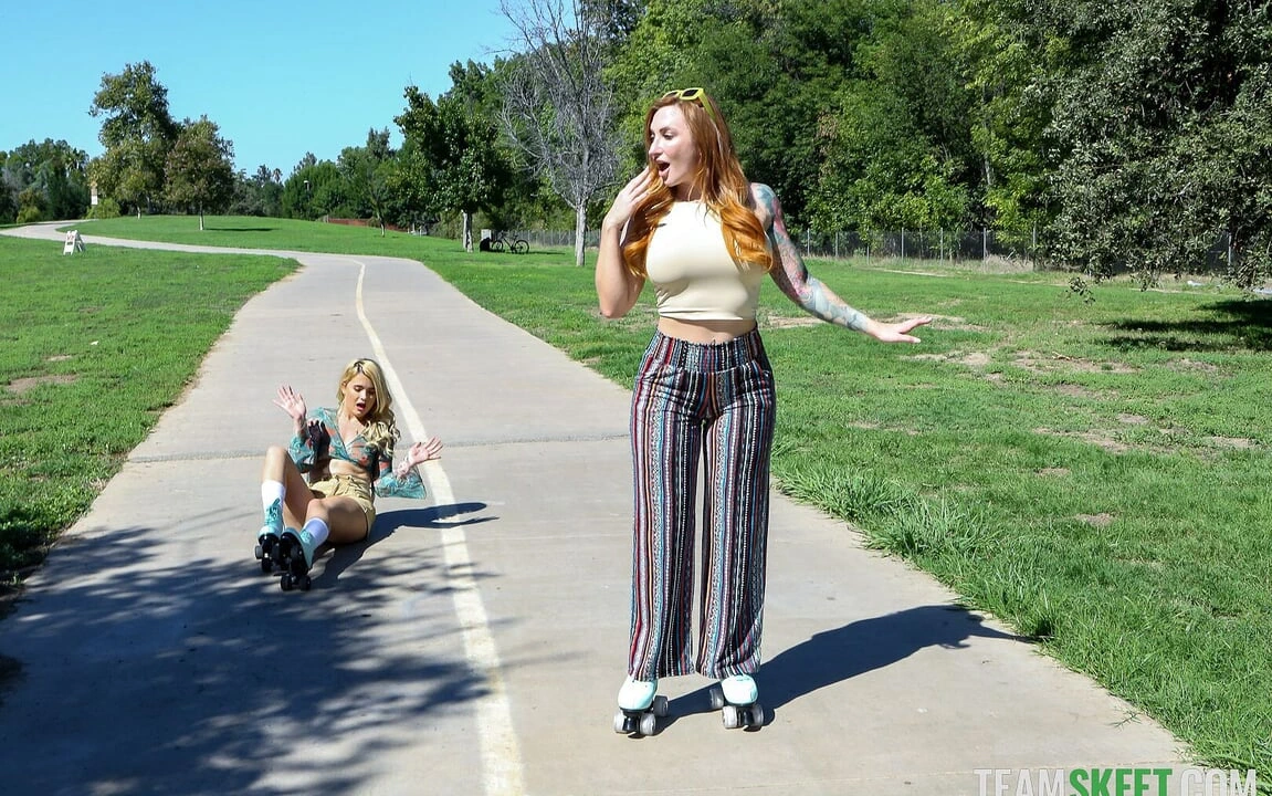 She Has More Experience at Skating, but She Also Knows More About Licking Pussy