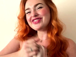 Sexy amateur redhead teen double dildo action