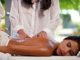 Three Girls Massage Each Other’s Nude Bodies