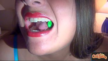 My Extreme Close-Up Mouth Tour – Green M&M Munching Remastered HD Watch Me Chew, Swallow, and Show You Every Inch of My Mouth and Throat